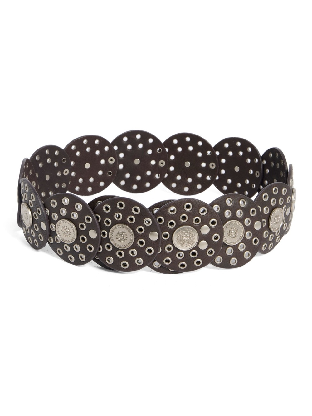 NWOT Vince Camuto Concho Grommet Disc Belt in black. Women’s Medium - Picture 2 of 5